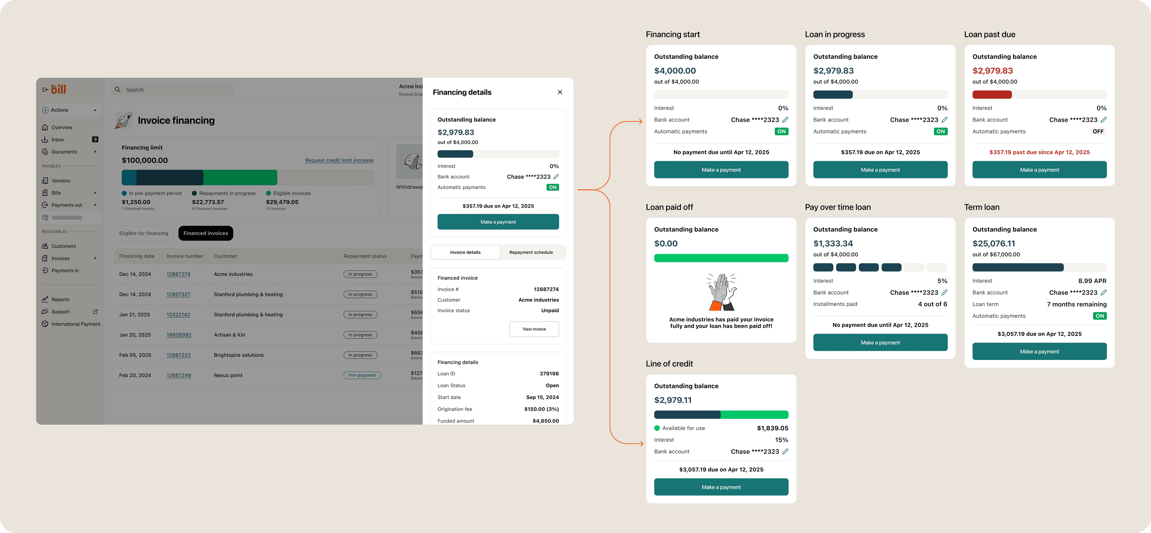 Lending design system component examples