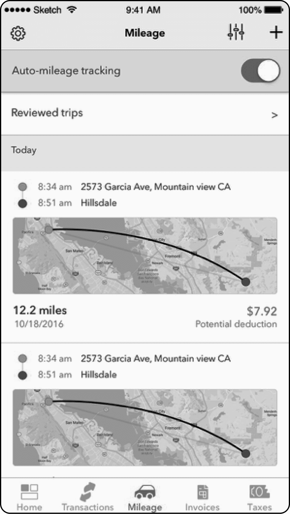Handling no trip route information