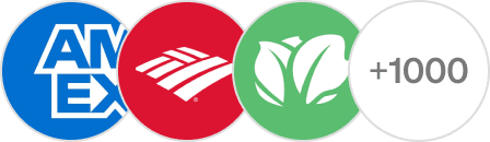 American Express, Bank of America, and more than 1,000 connected institutions